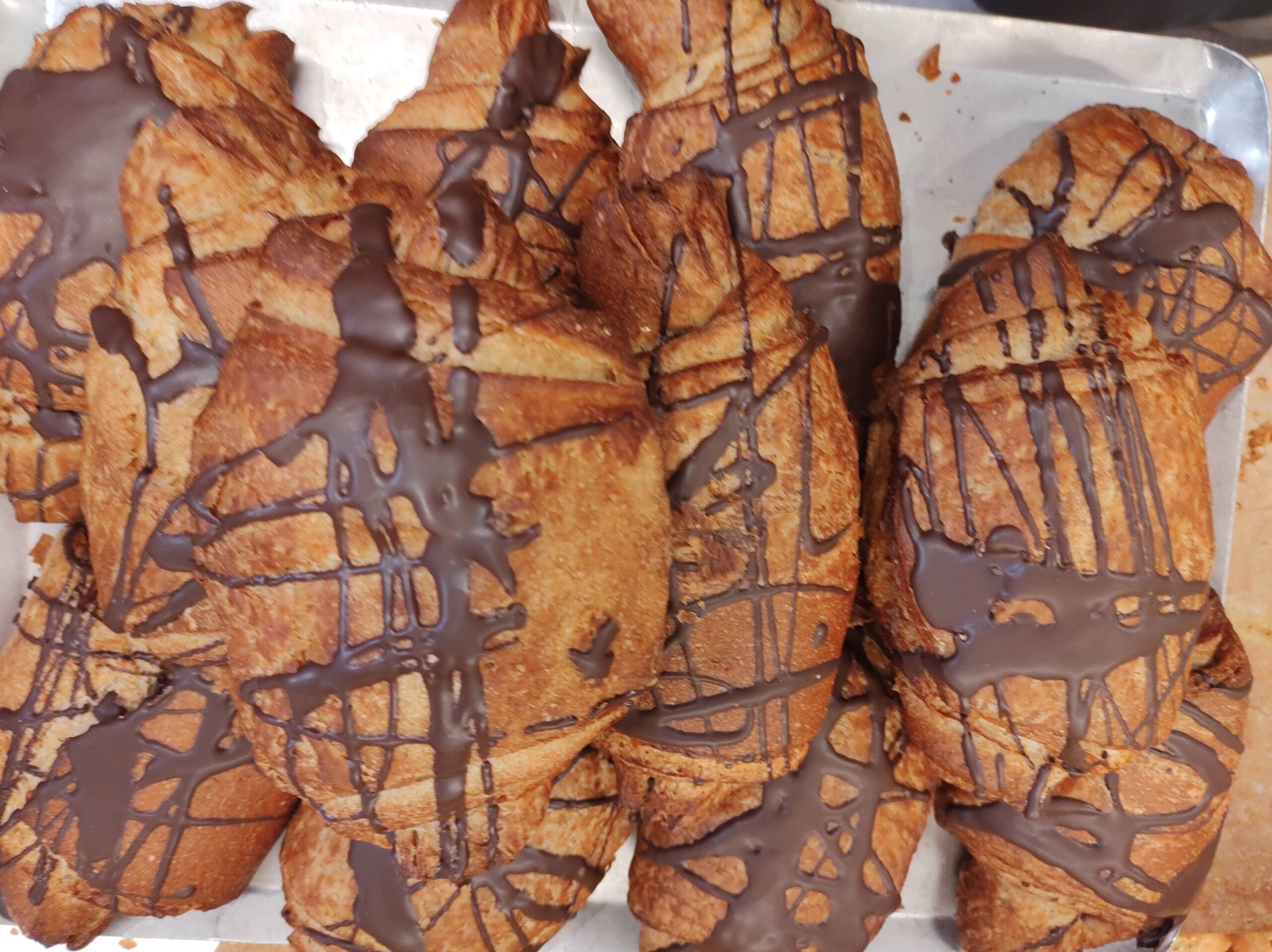 Croissant de fajol amb xocolata